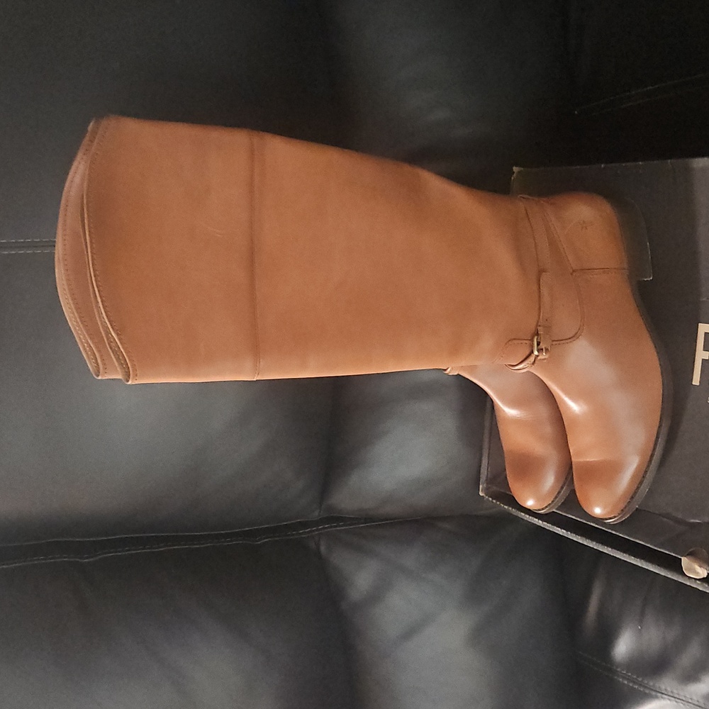 Frye Tan Knee Leather Boots - Picture 3 of 6